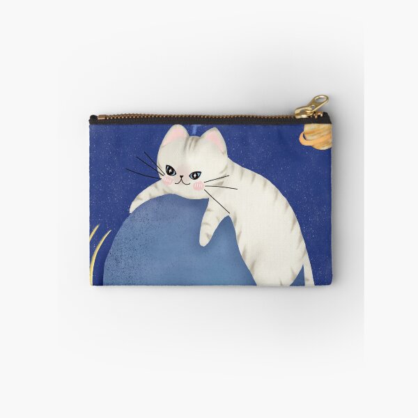 Item preview, Astral Dream Cat – Mystical White Cat Resting on a Cosmic Sphere designed and sold by Soul In Line.