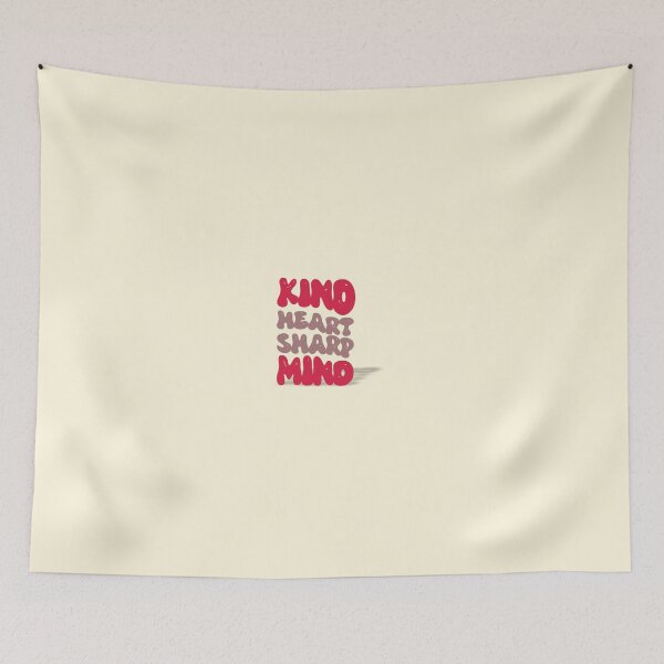 Item preview, Kind Heart Sharp Mind – Bold Bubble Typography with Strength & Compassion designed and sold by ArtGMerch.