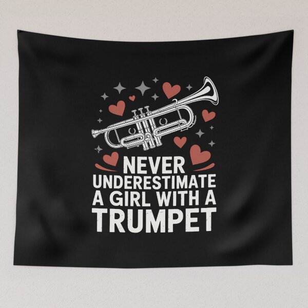 Item preview, Never Underestimate A Girl With A Trumpet Trumpeter Music designed and sold by gourpmerzihd.