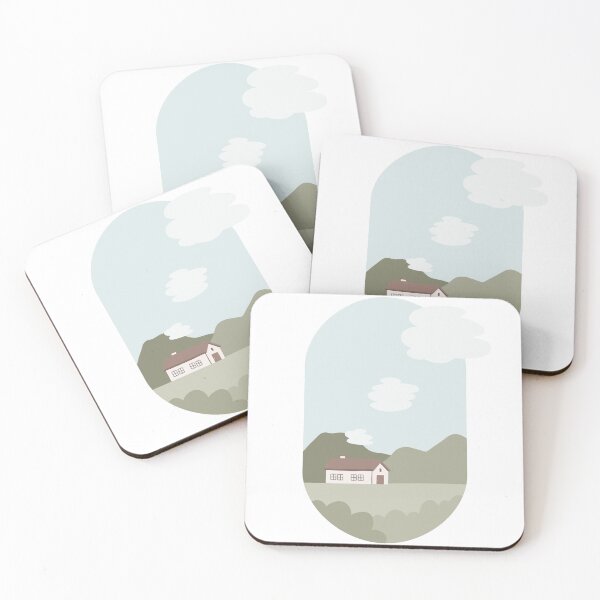 Item preview, Quiet Countryside Cottage – Minimal Cozy Landscape Illustration designed and sold by MinimalLine.