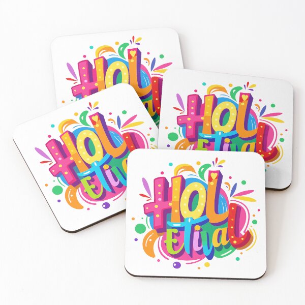 Item preview, Vibrant Holi Festival Lettering with Playful Dots and Dynamic Colorful Swirls designed and sold by Jirada.