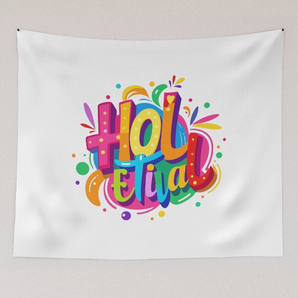 Item preview, Vibrant Holi Festival Lettering with Playful Dots and Dynamic Colorful Swirls designed and sold by Jirada.
