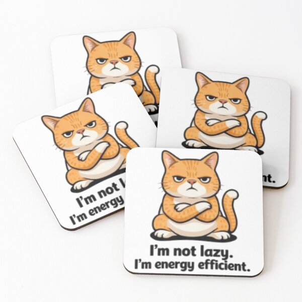 Item preview, I’m Not Lazy, I’m Energy Efficient – Grumpy Cat Design designed and sold by Puretrendsetter.