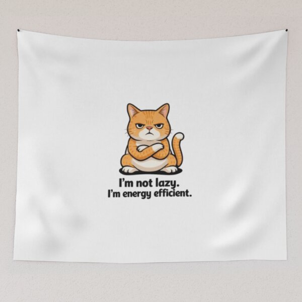 Item preview, I’m Not Lazy, I’m Energy Efficient – Grumpy Cat Design designed and sold by Puretrendsetter.