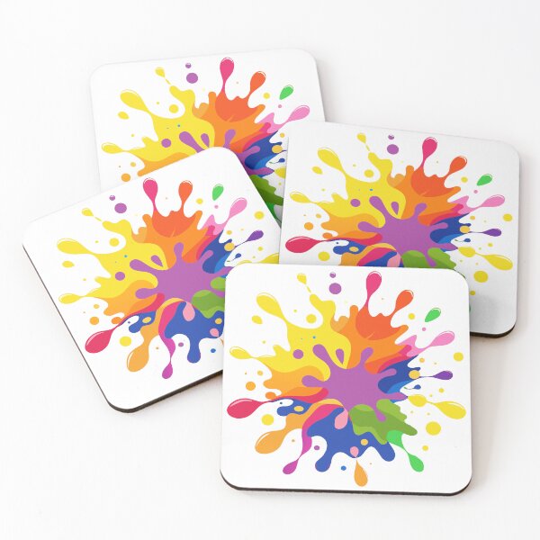 Item preview, Vibrant Multi-Color Paint Splash with Dynamic Liquid Droplets and Splatter Art designed and sold by Jirada.