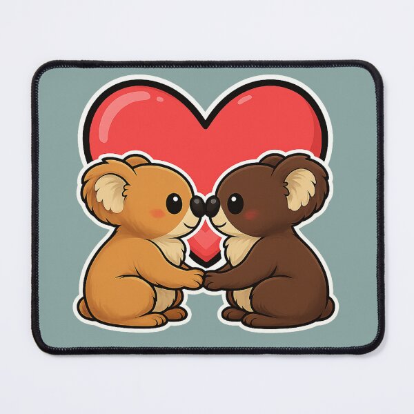 Item preview, Cute Koala Couple Valentine Heart Illustration — Romantic Koalas, Love Art, Cute Animal Design designed and sold by AnTartstudios.