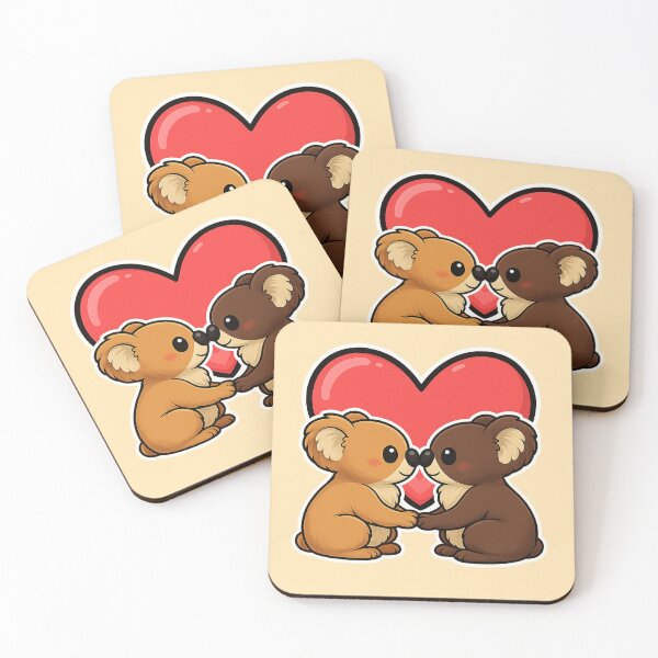Item preview, Cute Koala Couple Valentine Heart Illustration — Romantic Koalas, Love Art, Cute Animal Design designed and sold by AnTartstudios.