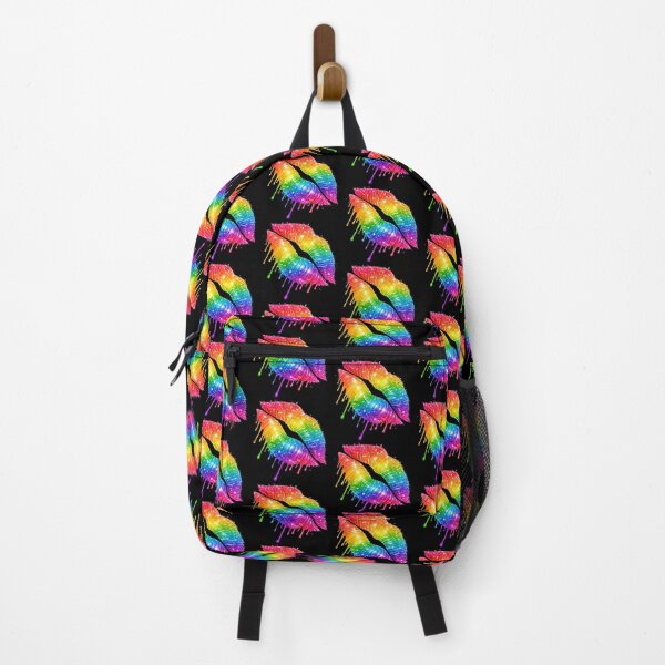 Item preview, Rainbow Drip on  Black Lipstick Kiss Graphic designed and sold by wackyartwork.
