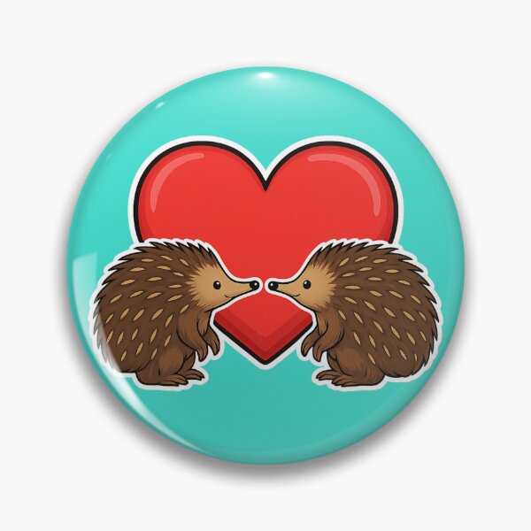 Item preview, Sweet Echidna Heart Illustration - Cute Valentine Animal Love Design for Couples Gifts designed and sold by AnTartstudios.