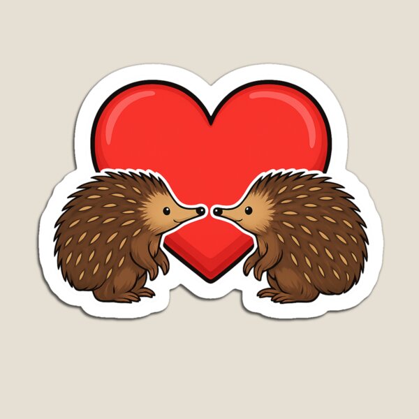 Item preview, Sweet Echidna Heart Illustration - Cute Valentine Animal Love Design for Couples Gifts designed and sold by AnTartstudios.