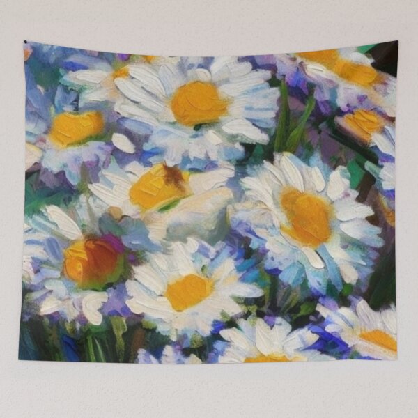 Item preview, Classic Daisy Close-Up Painting for Minimal Floral Art Lovers designed and sold by WildStroke.