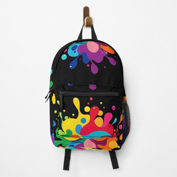 Item preview, Abstract Vibrant Paint Splash with Fluid Rainbow Droplets and Glossy Splatter Art designed and sold by Jirada.