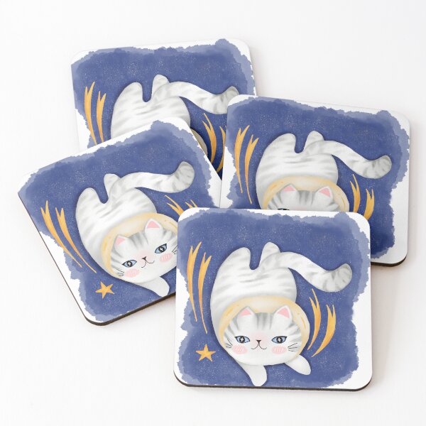Item preview, Stardust Mystic Cat – Enchanted Feline Playing Among the Stars designed and sold by Soul In Line.