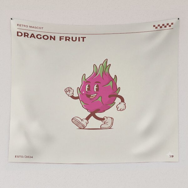 Item preview, Retro Mascot Dragon Fruit designed and sold by DinsignStudio.