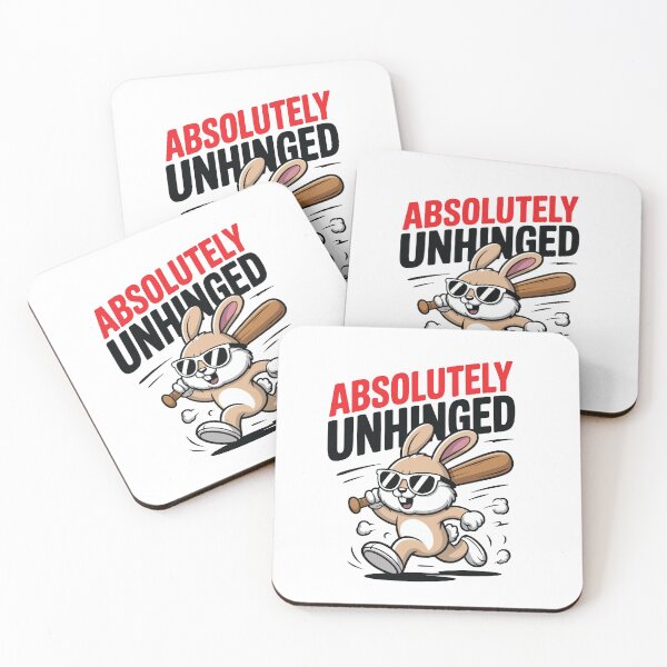 Item preview, Absolutely Unhinged Bunny – Funny Chaotic Rabbit Meme Illustration designed and sold by PrintMastery.