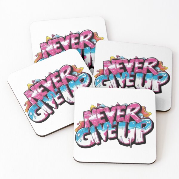 Item preview, Vibrant Street Art Never Give Up Typography designed and sold by Bulk store .