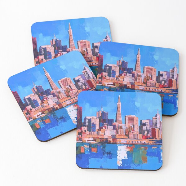 Item preview, San Francisco Skyline – Pacific Blue Dusk designed and sold by SkylineVistas Designs.