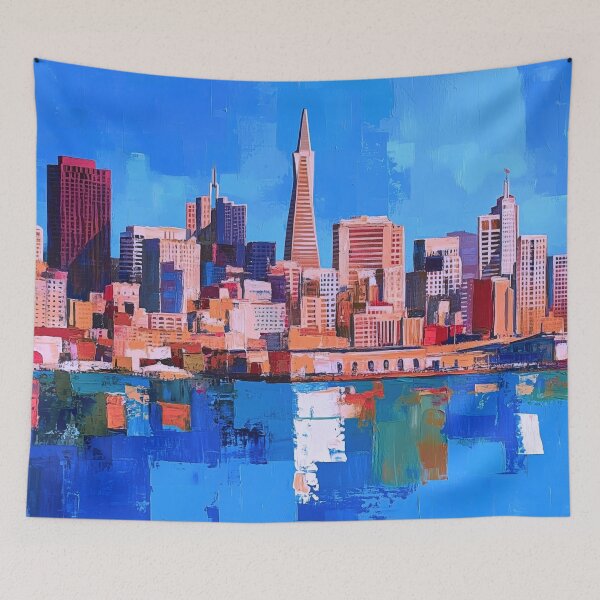 Item preview, San Francisco Skyline – Pacific Blue Dusk designed and sold by SkylineVistas Designs.