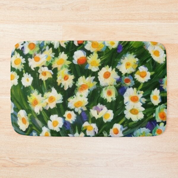 Item preview, Round Daisy Bouquet Painterly Art for Cozy Floral Decor Fans designed and sold by WildStroke.