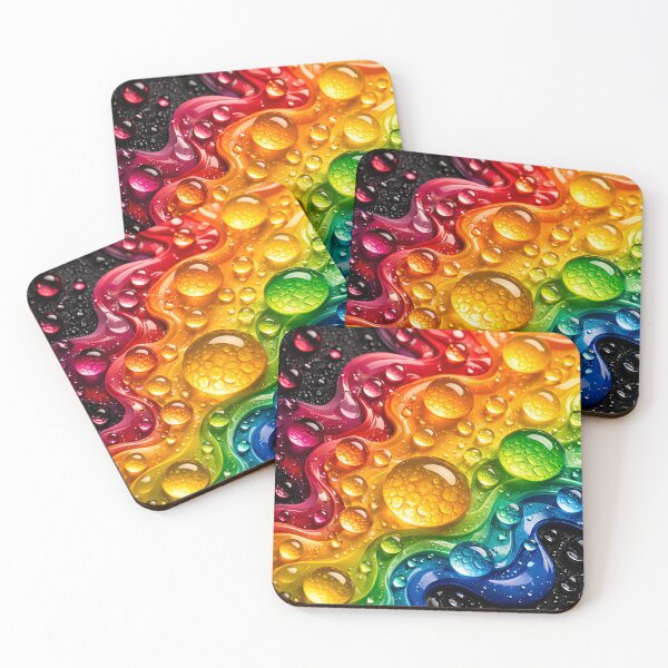 Item preview, Rainbow Liquid Droplets designed and sold by Kaleidoscope Print.