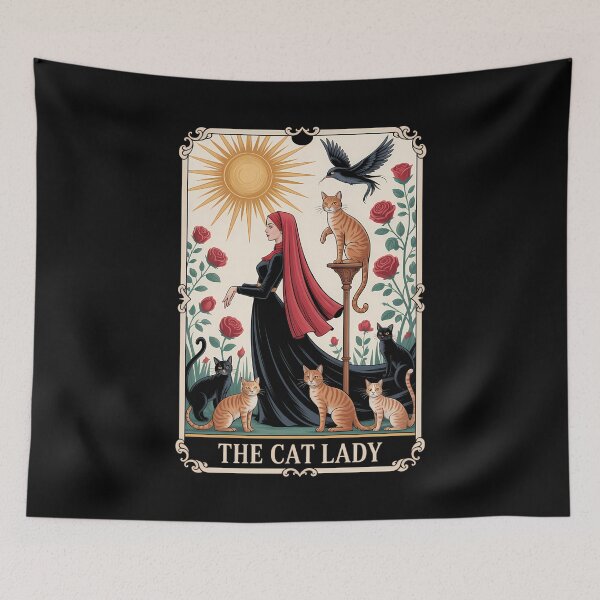Item preview, Tarot Card Gothic Cat Mom designed and sold by LittleBO5.
