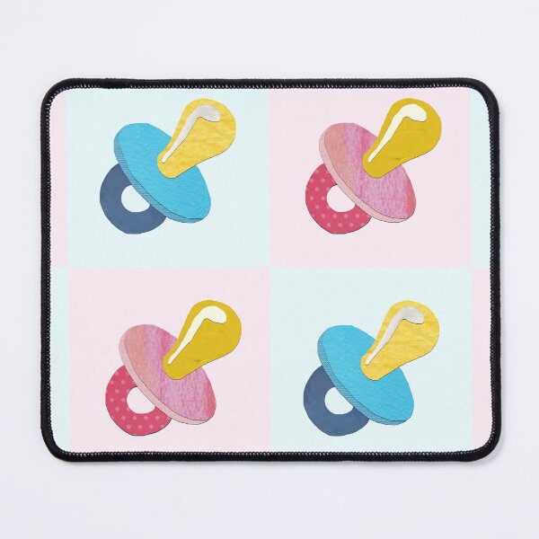 Item preview, Checker Board Gender Reveal Pacifier Baby Paper Collage designed and sold by toowoosh.