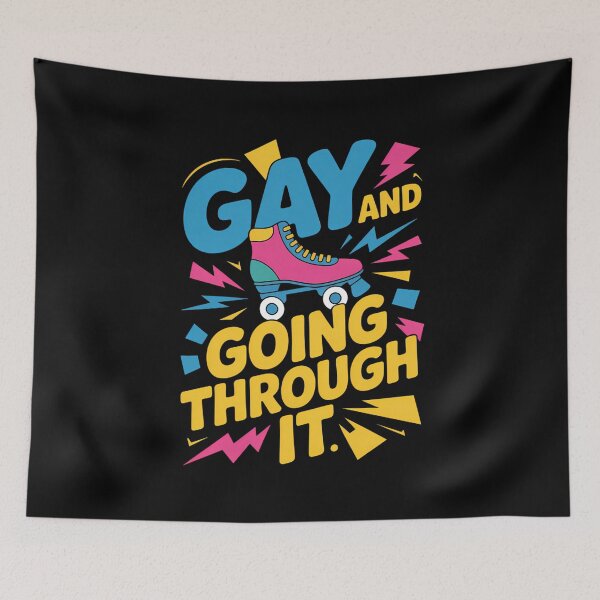 Item preview, Roller Skate Gay Party LGBTQ Pride Saying designed and sold by LittleBO5.