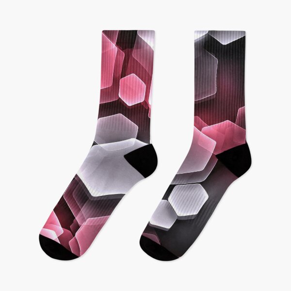 Item preview, Pink Hexagon Glow designed and sold by Kaleidoscope Print.