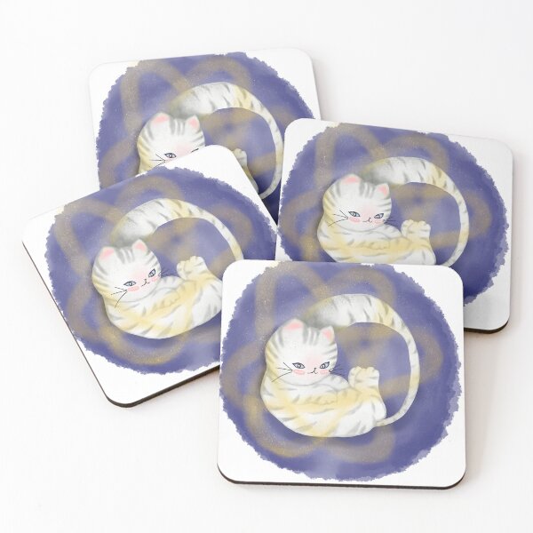 Item preview, Enchanted Cosmic Loop Cat – Mystical Feline in a Celestial Ring designed and sold by Soul In Line.