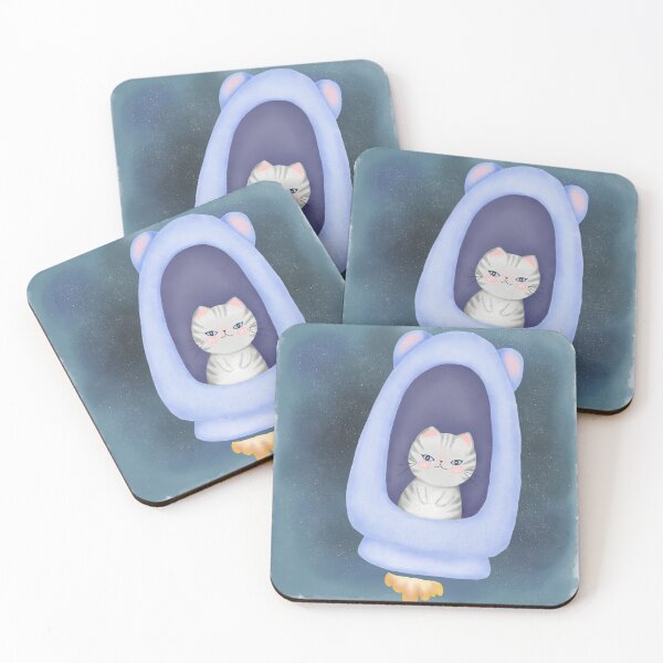 Item preview, Ethereal Pod Cat – Enchanted Celestial Traveler in a Cosmic Cradle designed and sold by Soul In Line.