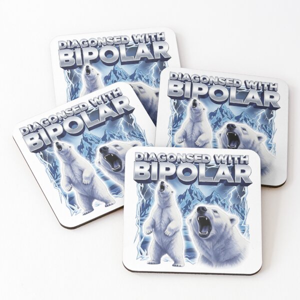 Item preview, Polar Bears, Bipolar, mental health, funnyfits70, Humor, Funny, retro, vintages, funny quotes, animal humor, designed and sold by FunnyFits70.
