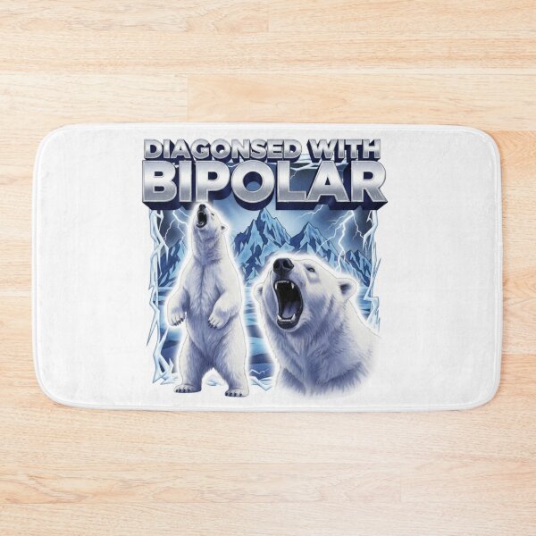Item preview, Polar Bears, Bipolar, mental health, funnyfits70, Humor, Funny, retro, vintages, funny quotes, animal humor, designed and sold by FunnyFits70.