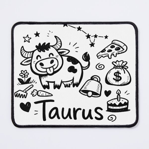 Item preview, Taurus Zodiac Hand-Writing style: Taurus Zodiac Sign – Cartoon Handwritten Astrology Design designed and sold by Arte Cartoon From TagTeam Group.