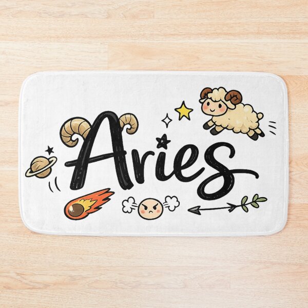 Item preview, Aries Zodiac: Aries Zodiac Sign – Cartoon Handwritten Astrology Design designed and sold by Arte Cartoon From TagTeam Group.