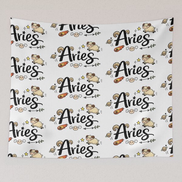 Item preview, Aries Zodiac: Aries Zodiac Sign – Cartoon Handwritten Astrology Design designed and sold by Arte Cartoon From TagTeam Group.