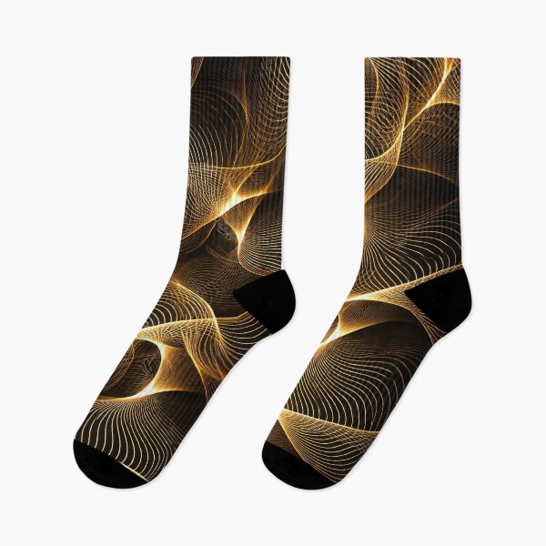 Item preview, Golden Flow Lines designed and sold by Kaleidoscope Print.