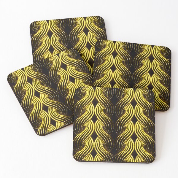 Item preview, Golden Dot Waves designed and sold by Kaleidoscope Print.