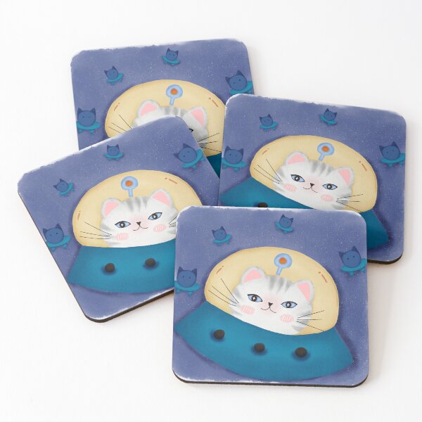 Item preview, Mystical UFO Cat – Enchanted Cosmic Traveler in a Starship designed and sold by Soul In Line.