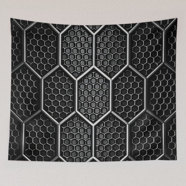 Item preview, Black Hex Grid designed and sold by Kaleidoscope Print.