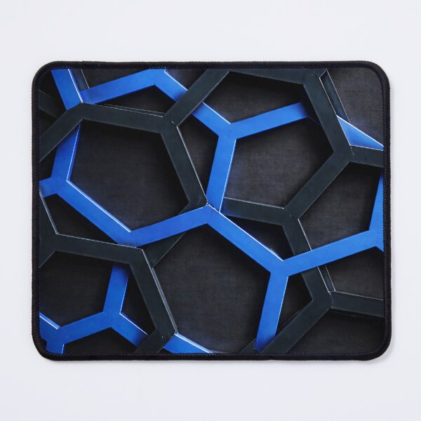 Item preview, Cobalt Hex Mesh designed and sold by Kaleidoscope Print.