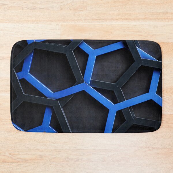 Item preview, Cobalt Hex Mesh designed and sold by Kaleidoscope Print.