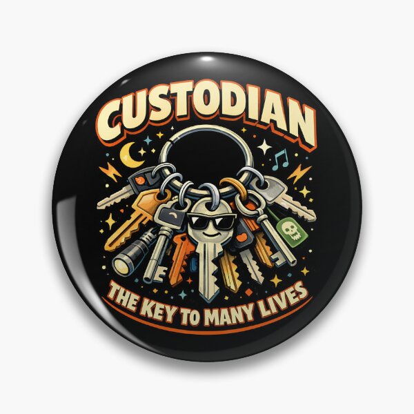 Item preview, Custodian The Key To Many Lives Funny Custodian Gear designed and sold by DynamicDesign.