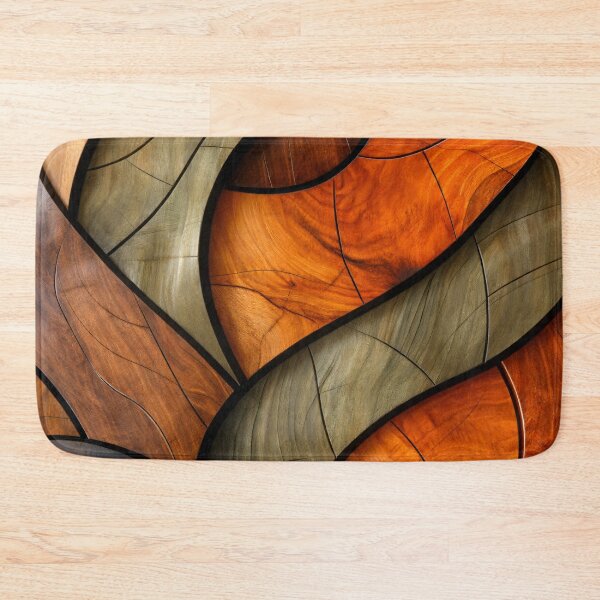 Item preview, Autumn Wood Mosaic Waves designed and sold by Kaleidoscope Print.