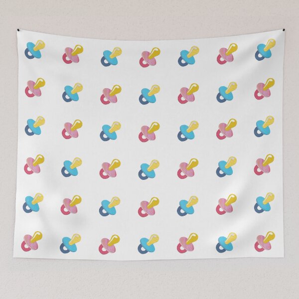 Item preview, Gender Reveal Baby Pacifier / Dummy Set Paper Collage designed and sold by toowoosh.