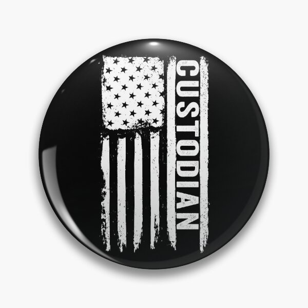 Item preview, Custodian American Flag Patriotic School Custodian Gear designed and sold by DynamicDesign.
