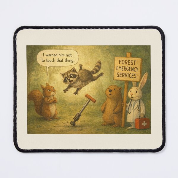 Item preview, Pogo Raccoon Regrets – Whimsical Forest Animal Design for Kids designed and sold by FunscapeHQ.