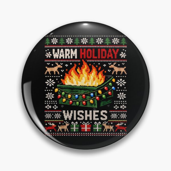 Item preview, Warm Holiday Wishes Ugly Christmas Dumpster Fire Gear designed and sold by DynamicDesign.