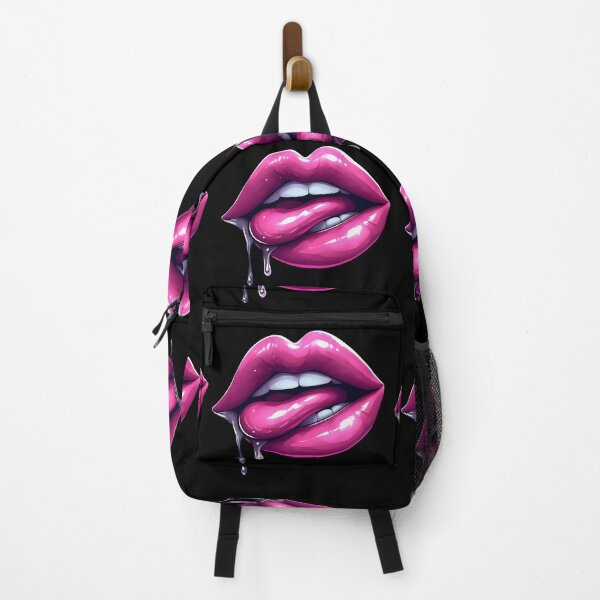 Item preview, Glossy Pink Drip Lips – Bold Pop Art Aesthetic designed and sold by Neer arts.