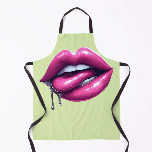 Item preview, Glossy Pink Drip Lips – Bold Pop Art Aesthetic designed and sold by Neer arts.