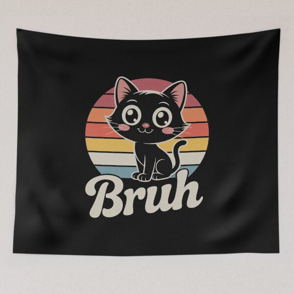 Item preview, Bruh Black Cat Lover Kids Mens & Womens 7 designed and sold by angolinnArt.